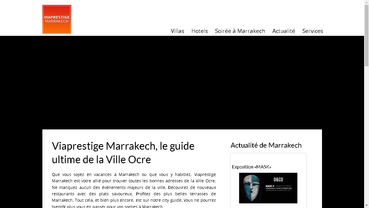 Capture d'écran de http://viaprestige-marrakech.com/